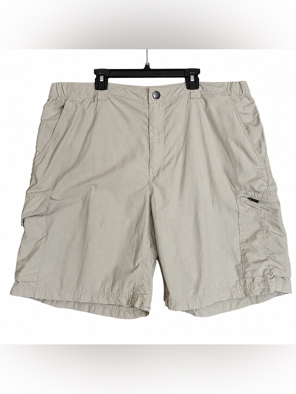 Columbia Omni-Shade Cargo Shorts Men's 40 x 10 Beige Outdoors Hiking Camping